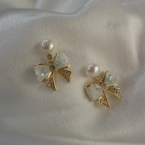 Aurora Crystal Bow Earrings