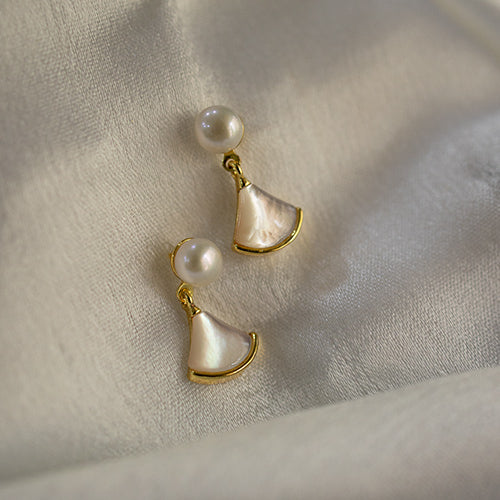 Aurora Ivory Fan Earrings